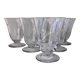 6 wine glasses carved with lily of the valley sprigs