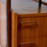 Scandinavian teak boomerang desk and its chair 1960