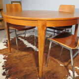 Round teak table
