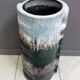 Green and white floor vase by Dumler & Breiden 1970s