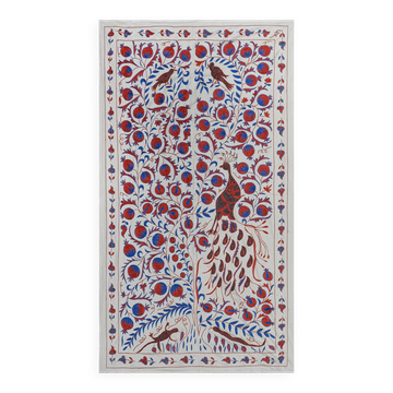 Tapisserie tribale brodée main vintage 109x186 cm