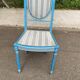 Louis XVI Style Chair / Medallion Painted in Blue