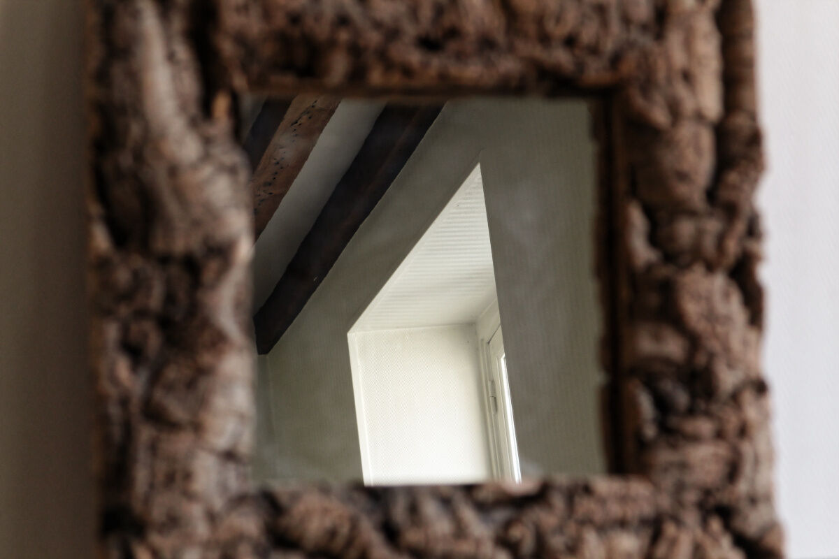 Mirror, natural cork frame