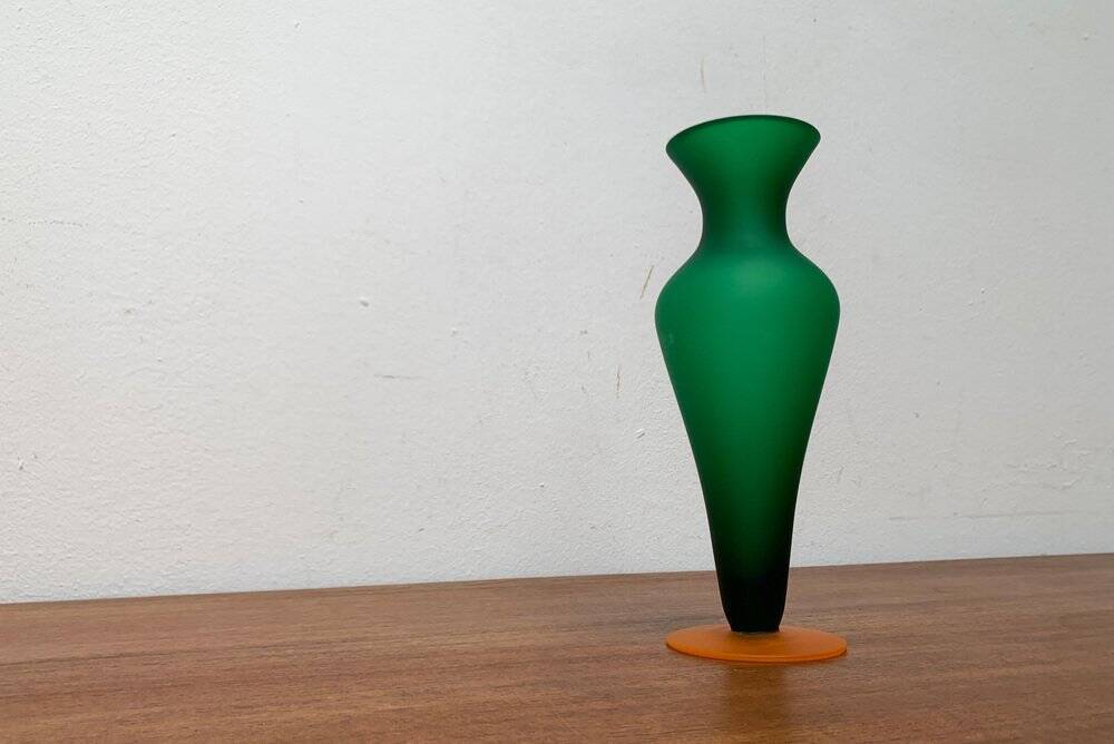Glass vase from the Italian Satinato series attributed to Carlo Moretti, 1970s.