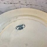 plat rond A&C Salins modèle Bourgogne fin XIXème