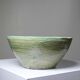 Vintage XX-XIXth century celadon blue-green ceramic artisan bowl wabi-sabi.