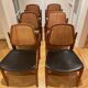 6 Danish chairs in teak, caning and leather, model FD 187 by Arne Vodder.