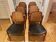 6 Danish chairs in teak, caning and leather, model FD 187 by Arne Vodder.