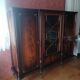 Louis XVI style mahogany bookcase/display cabinet with 3 doors