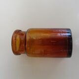 Lot  de 3 flacons anciens en verre ambré