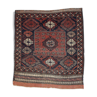 Tapis ancien afghan baluch fait main 82cm x 89cm 1880s