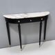 Midcentury Walnut and Carrara Marble Console Table Ascribable to Paolo Buffa
