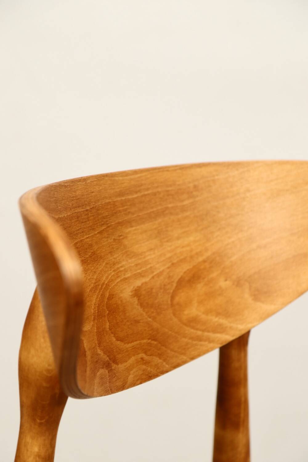 Modern chair Scandinavian design light wood natural Lin fabric mid century modern design