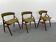 Scandinavian teak  chairs, set of 3, 1970 s
