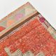 Tapis de couloir Oushak corail vintage, tapis turc ancien, 95x310 cm