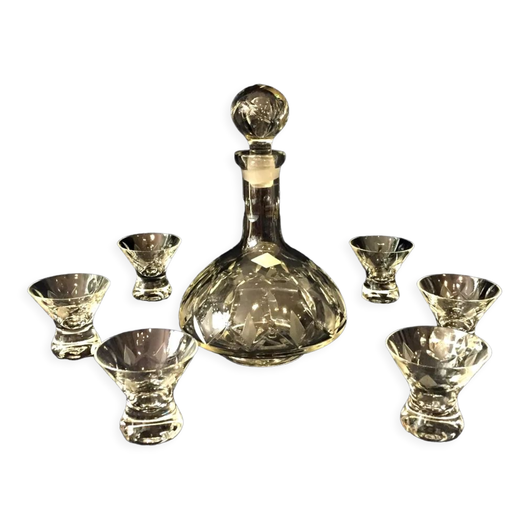Crystal liqueur service years 1930/1940