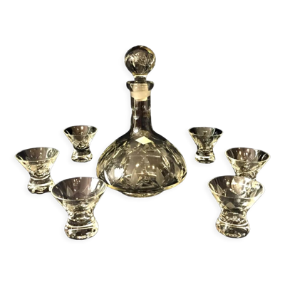 Service a liqueur en cristal annees 1930/1940