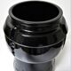 Champagne bucket design black glass in the shape of a 70s cork