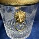 Cut crystal ice bucket – bronze mount
