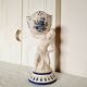 Vase de sculpture de chérubin Capodimonte peint à la main
