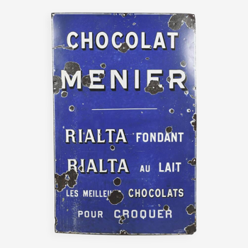 Plaque en tôle émaillée Chocolat Menier