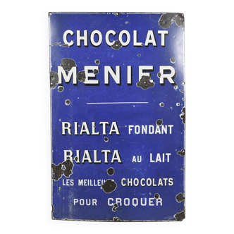 Plaque en tôle émaillée Chocolat Menier