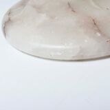 1930 white marble and chrome ashtray