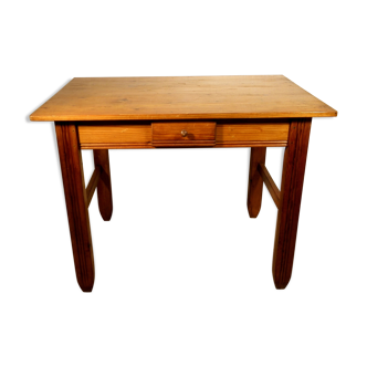 Table de ferme en pin 100 x 71 cm