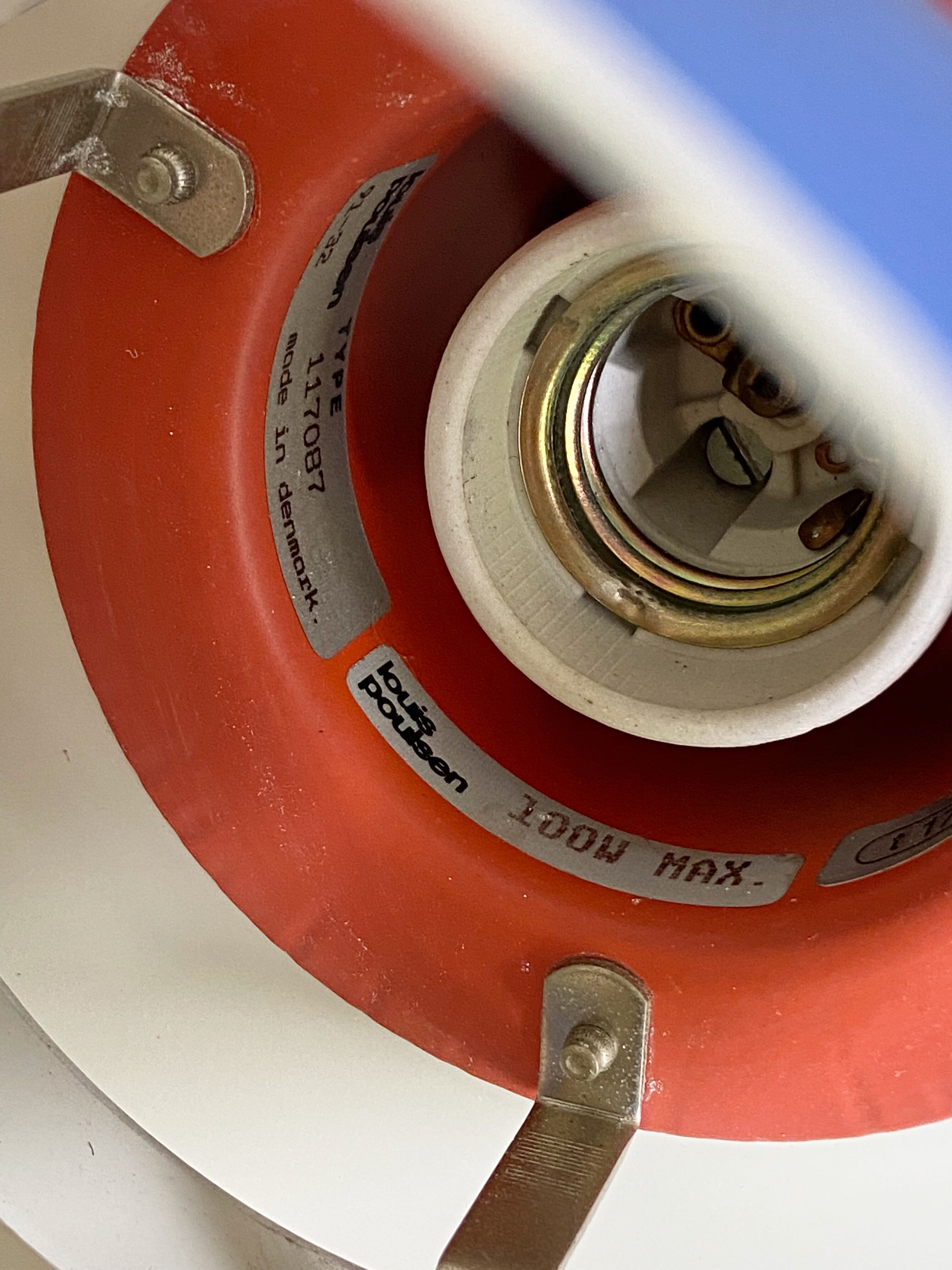 Ph 4/3 blue pendant lamp by Poul Henningsen for Louis Poulsen, Denmark