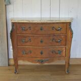 Louis XV style curved commode in rosewood