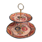 Silent display or servant Henriot Quimper model pink basket