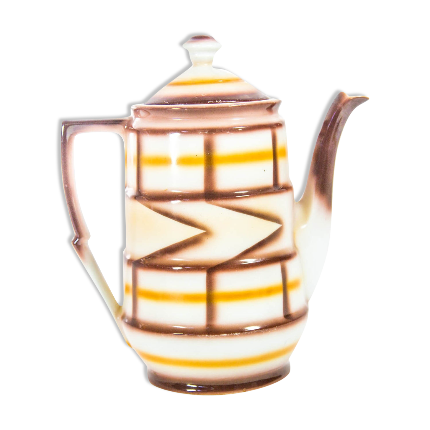 Art deco teapot spritzdekor