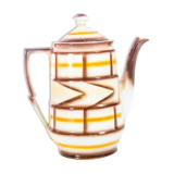 Art deco teapot spritzdekor