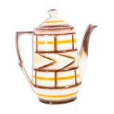 Art deco teapot spritzdekor