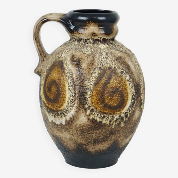Vintage West Germany Fat Lava Drip Glaze Pottery Dumler Breiden Vase 36-40