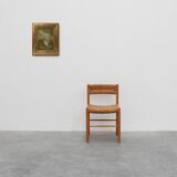 Signed Oil painting of a Landscape in Giltwood Frame, Belgium 1940s