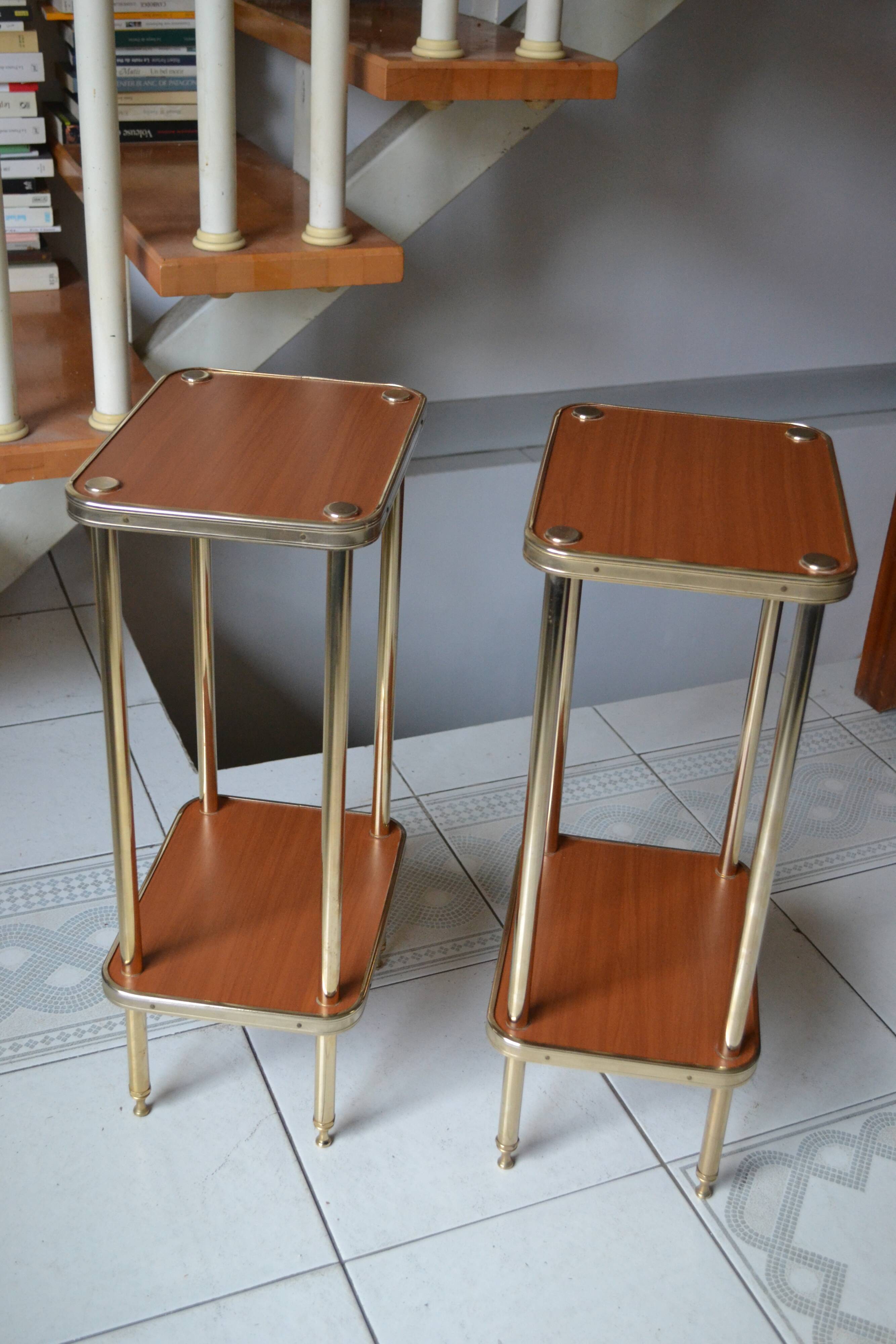Pair of extra tables sofa tips Richard Creation 50s