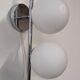 Double Space Age wall light in frosted white glass, France circa 1970.