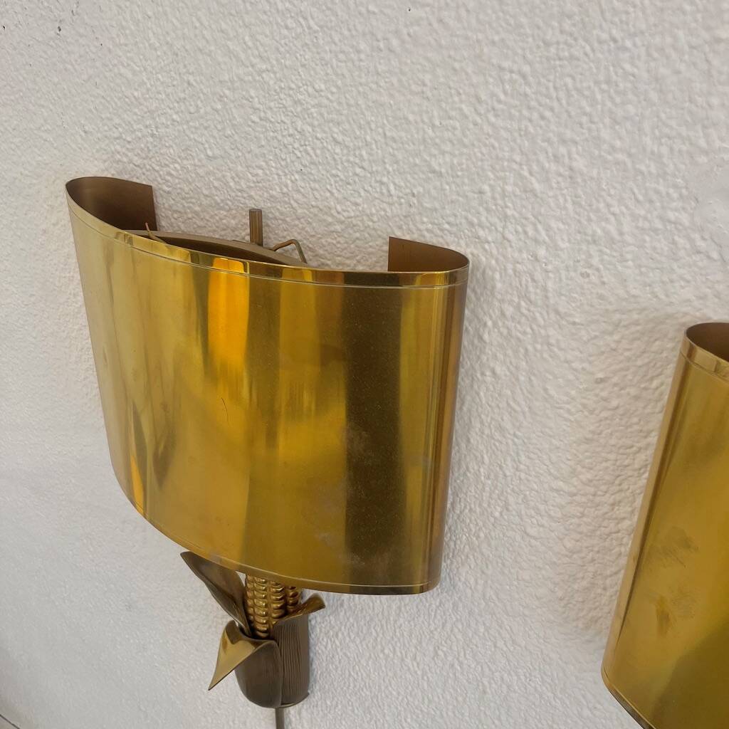 Pair of neoclassical wall sconces corn ear model Maison Charles Paris