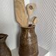 Set of 2 pieces in stoneware, the Bodin post.