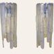 1 x Wall lamp by Carlo Nason for Mazzega, Cascade, Ice Blue, 1970s