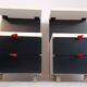 Tables de chevet postmodernes ikea noir et blanc 1980’s en tbeg