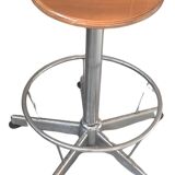 Sgabello Tecnico Industriale Legno e Metallo (Regolabile)