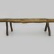 Brutalist wooden bench. Solid wood bench. Folk Art.