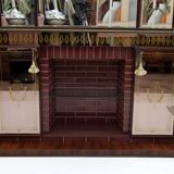 Meuble bar italien moderne du milieu du siècle de Luigi Brusotti avec miroir décoré