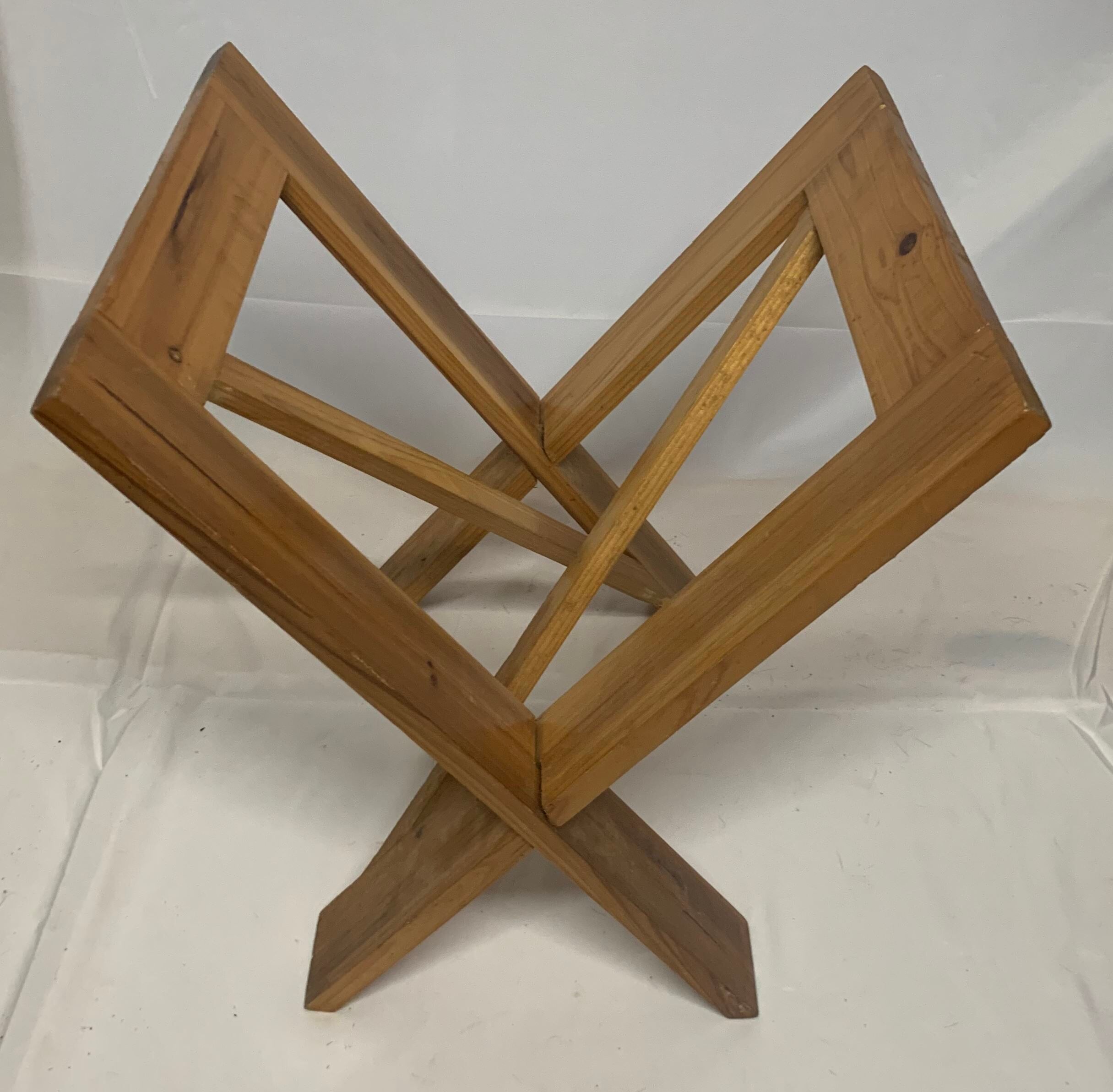 Porte revue en bois seventies