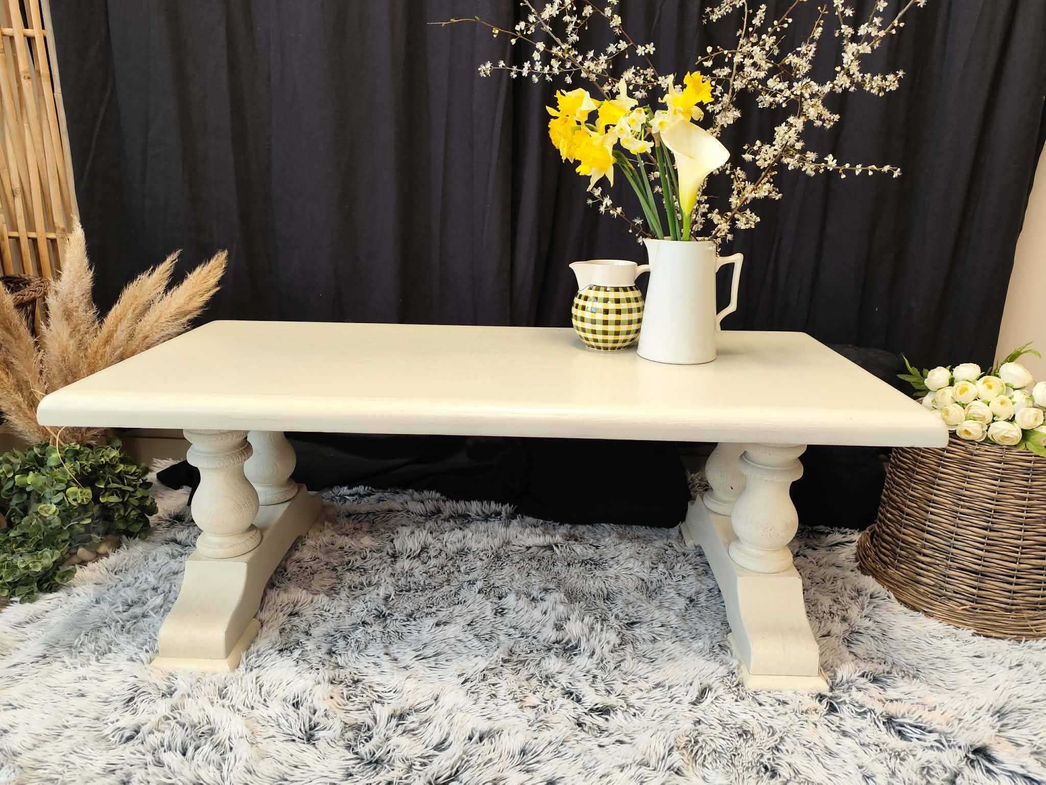 Solid oak coffee table