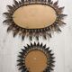 Duo of mirrors in metal of the 60s/70s