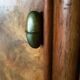 Art Deco wardrobe with elm magnifying glass dome and oak