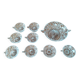 Chiseled glass fruit salad set
